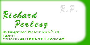 richard perlesz business card